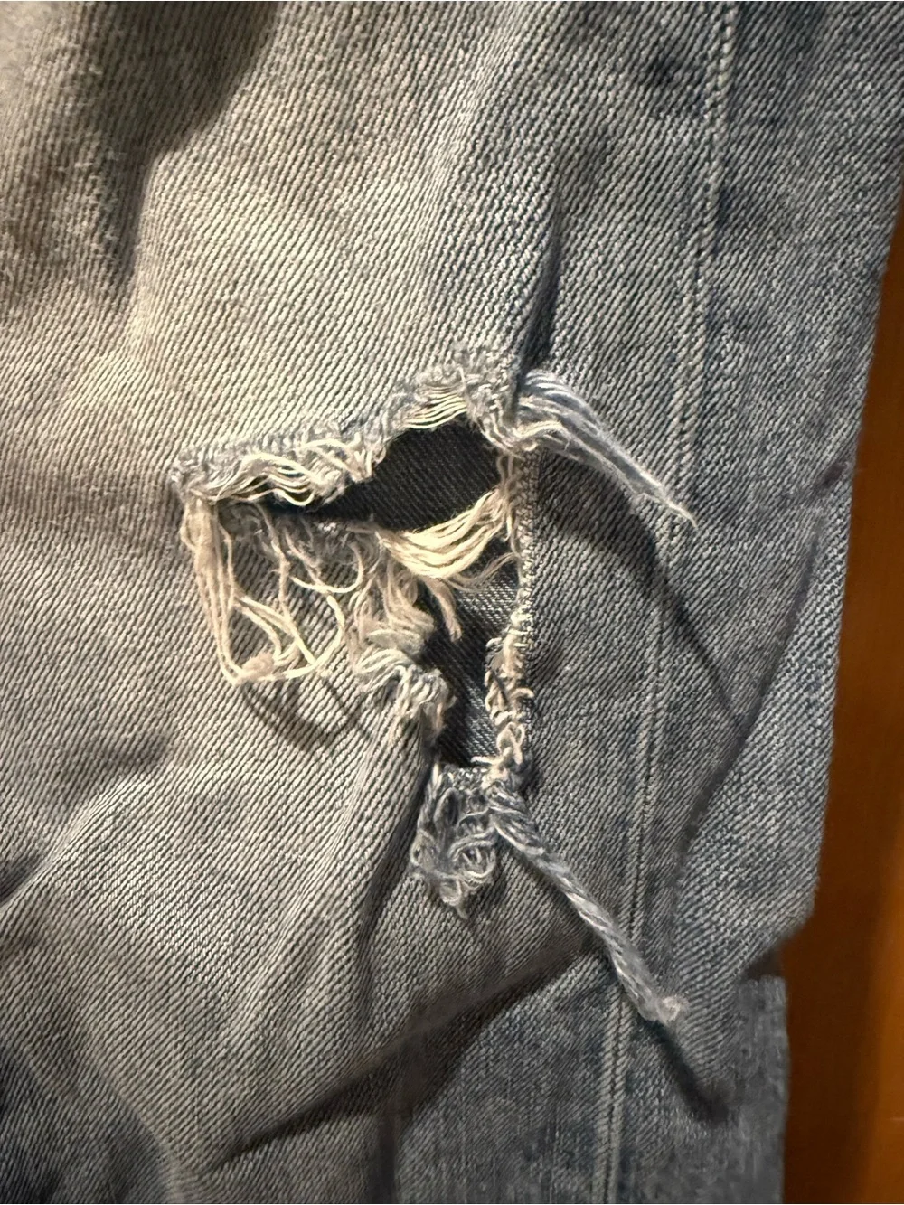 GAP 1969 Light Blue Slim Straight Ripped Jeans